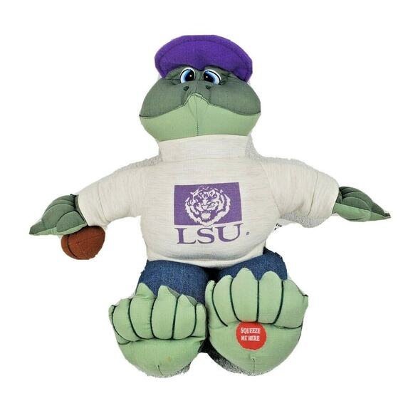 Vintage LSU Singing Frog Croaking Fight Song Team Toad Tigers Plush SEE VIDEO - Picture 1 of 11